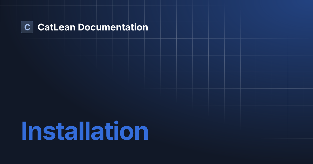 installation-catlean-documentation